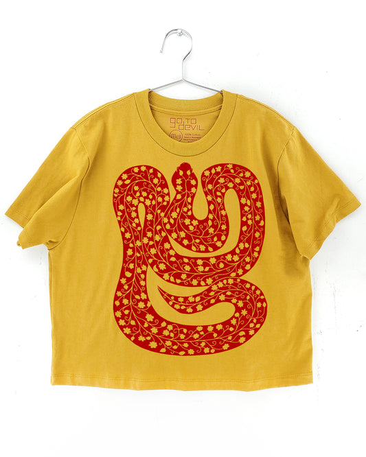 Snake Women's Heavyweight Cotton High Waist Tee