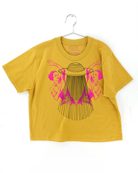 UFO Ladies Women's Heavyweight Cotton High Waist Tee