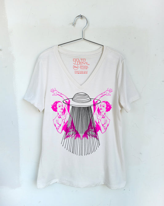 UFO Ladies Women's Vee Neck Tee
