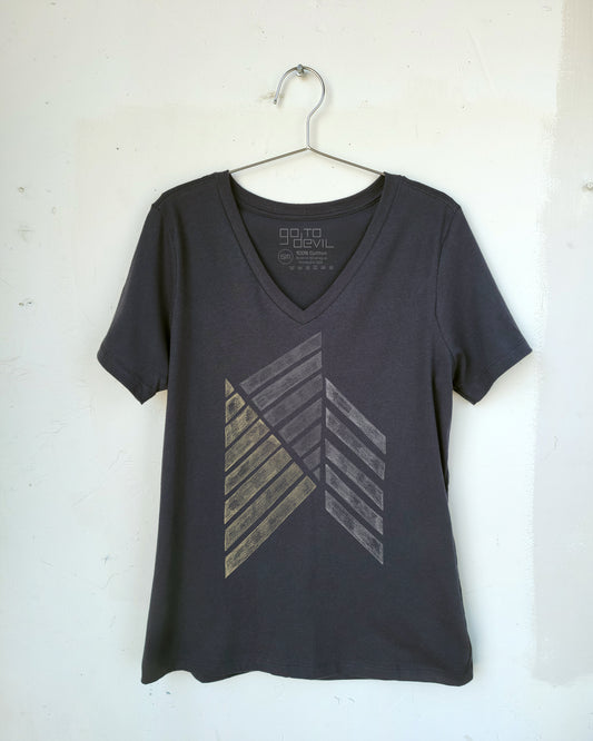 Triangles Women's Vee Neck Tee